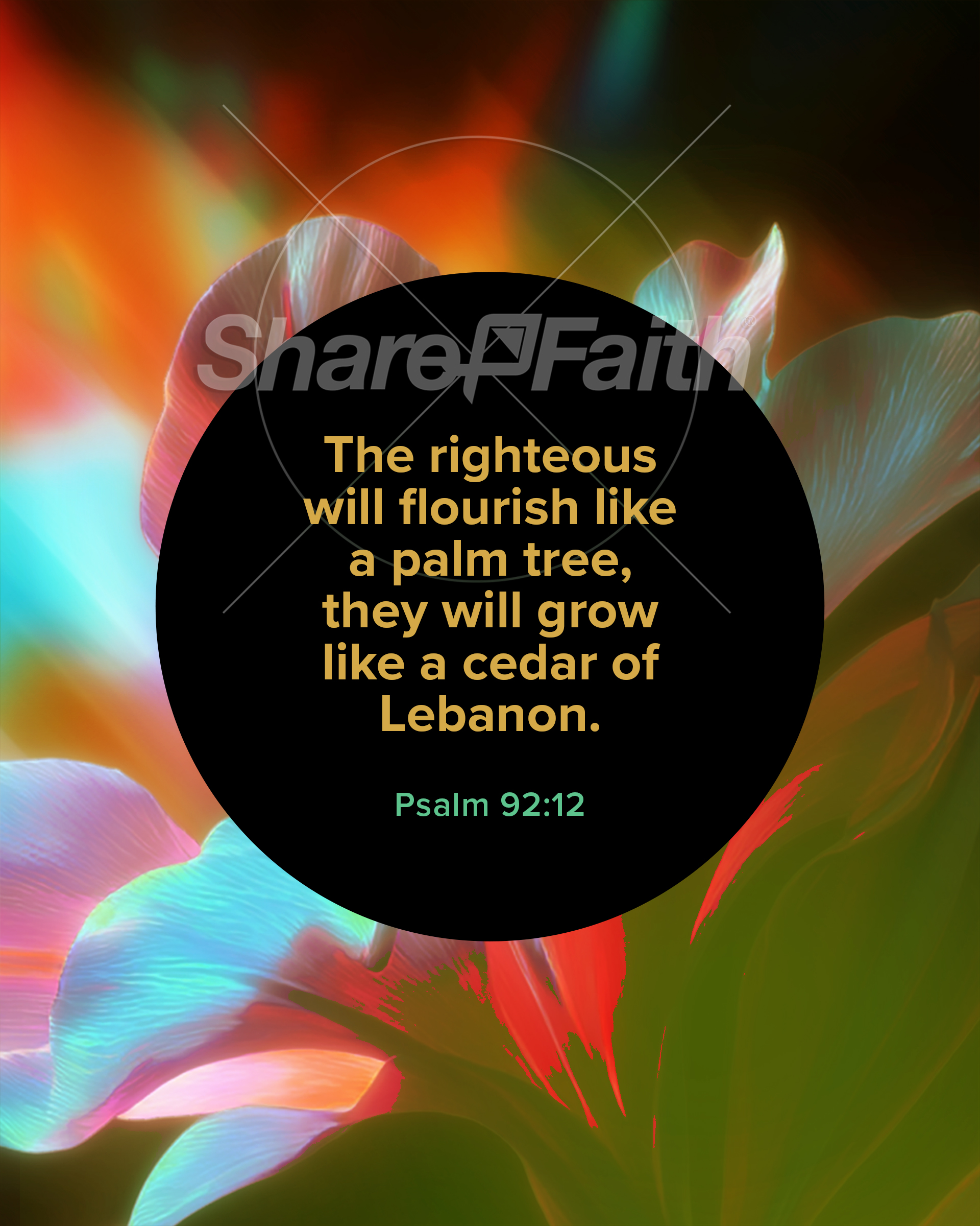 Flourish Neon Flower – Scripture 1: Social Post