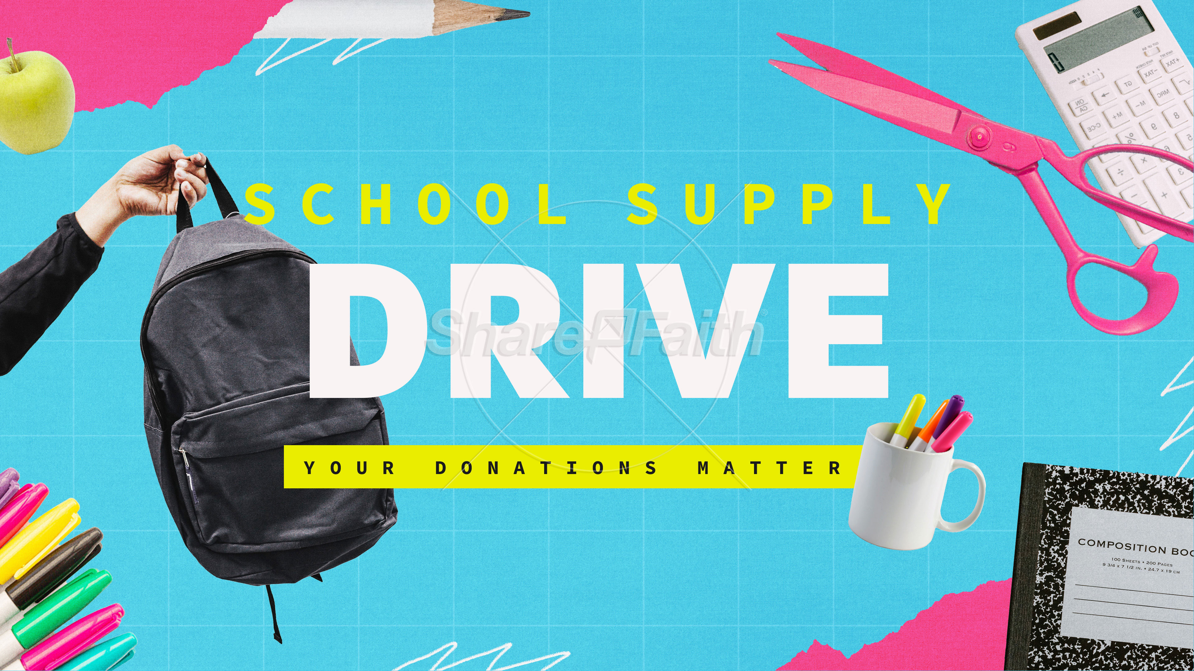 School Supply Drive: Social Media Graphic