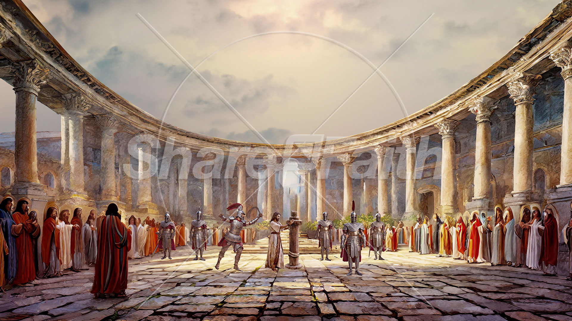 Easter Story: Roman Courtyard 2 Lashes – Still