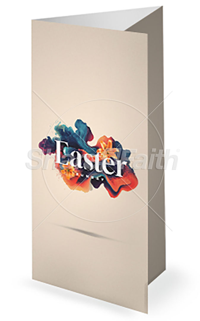 Easter Swirl: Trifold Bulletin Cover