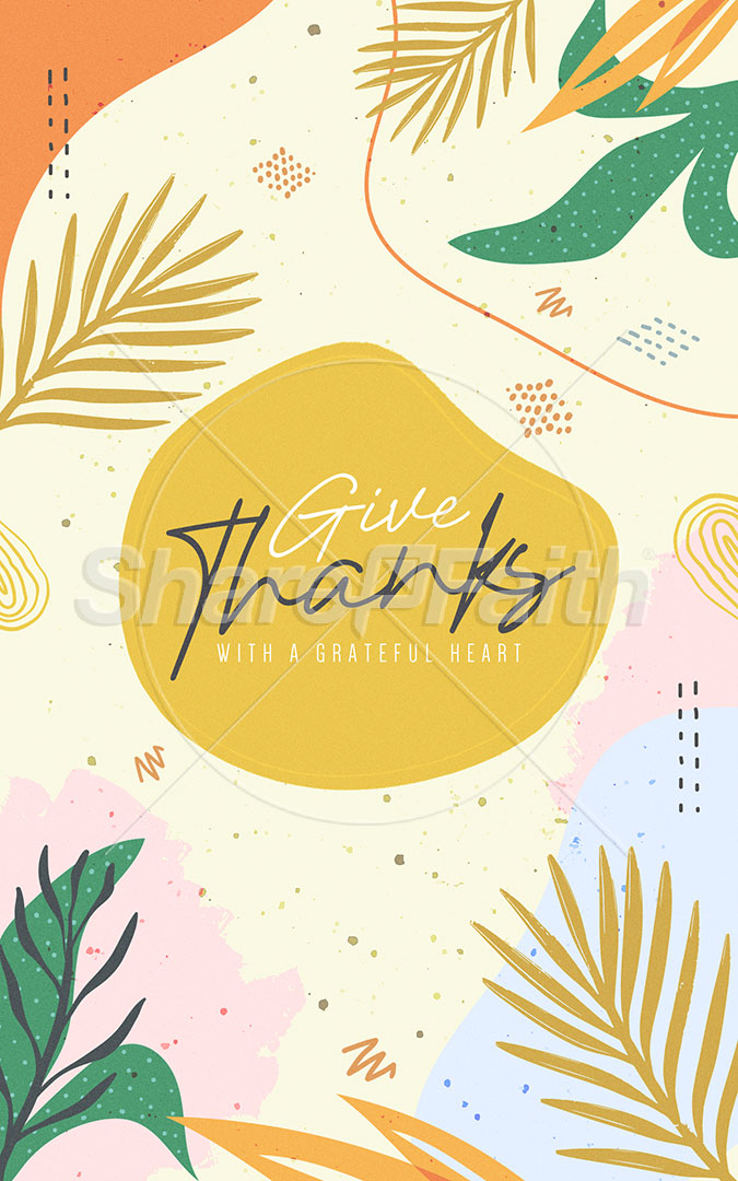 Give Thanks: Bifold Bulletin Cover