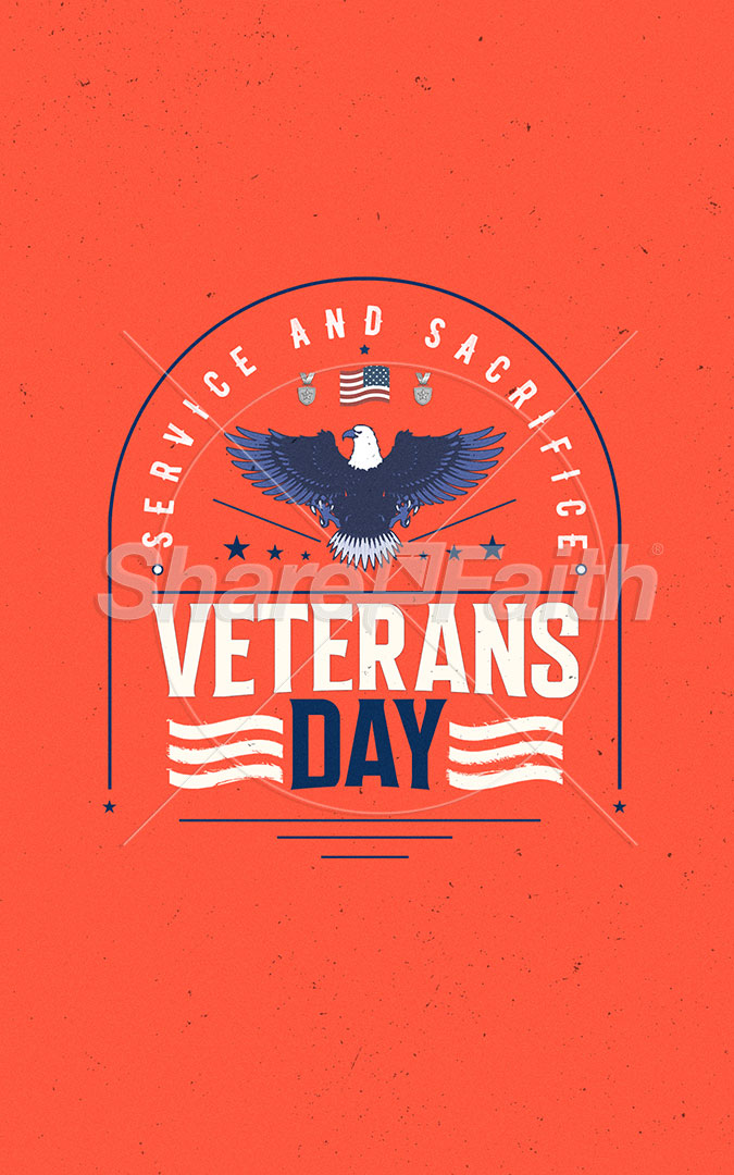 Service And Sacrifice: Bifold Bulletin Cover