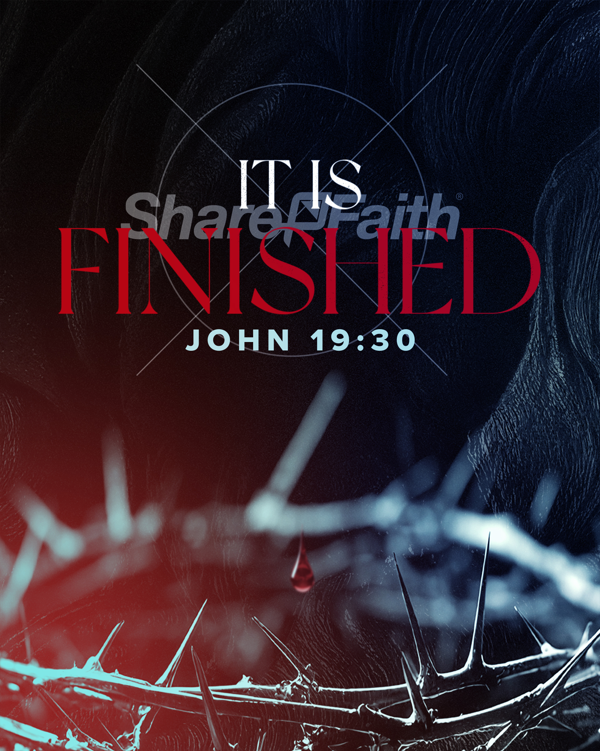 Good Friday – Blood Drop Moody Crown Scripture 2: Social Post