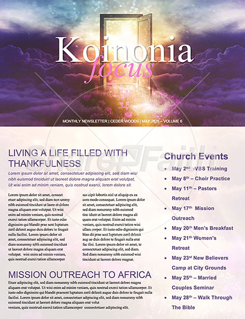 Finally Home: Newsletter