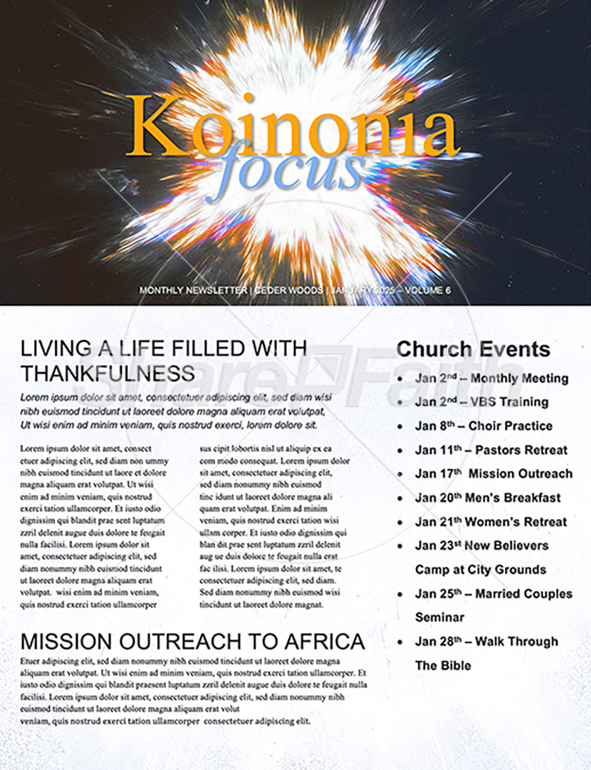New Beginning: Newsletter