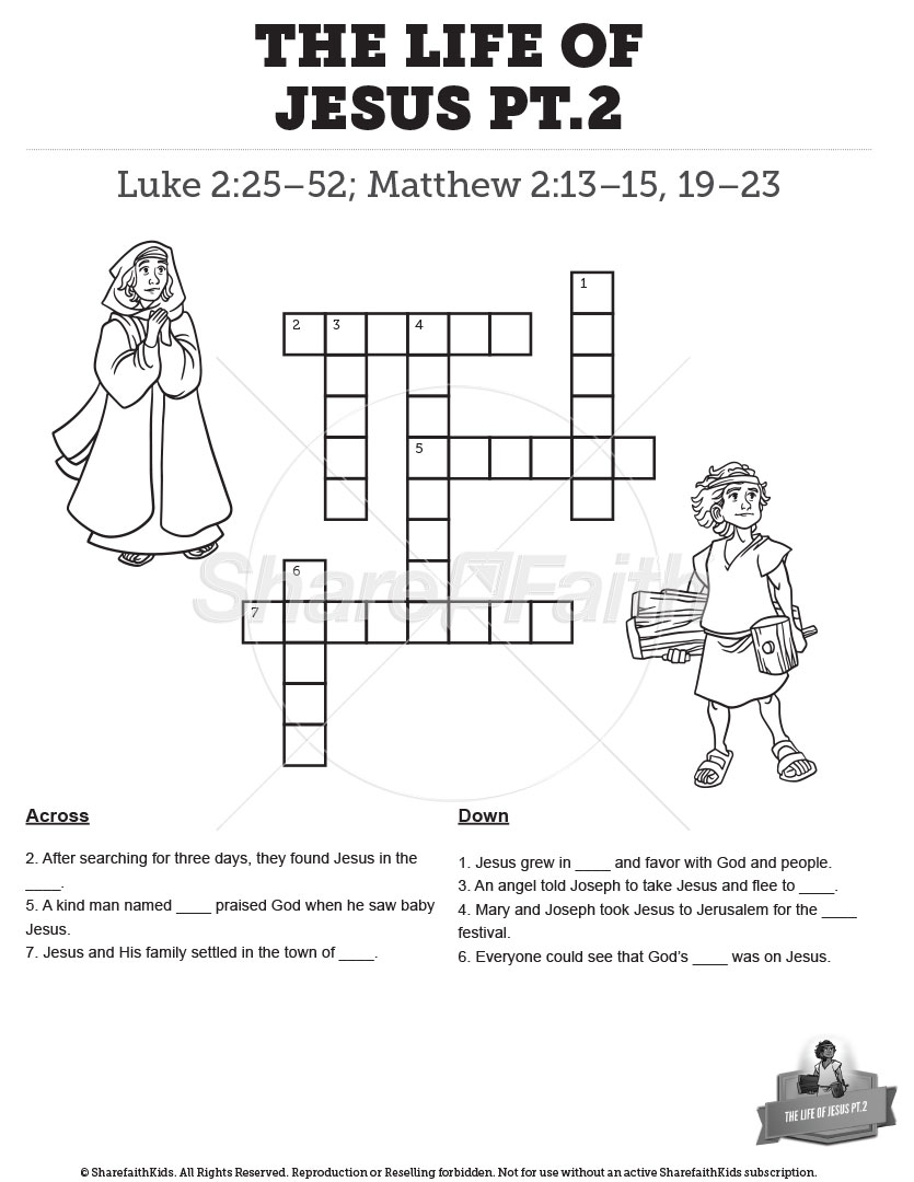 ShareFaith Media » The Life of Jesus – Part 2: Crossword – ShareFaith Media