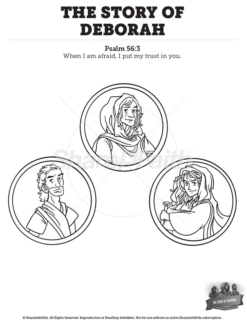 The Story of Deborah: Coloring Pages