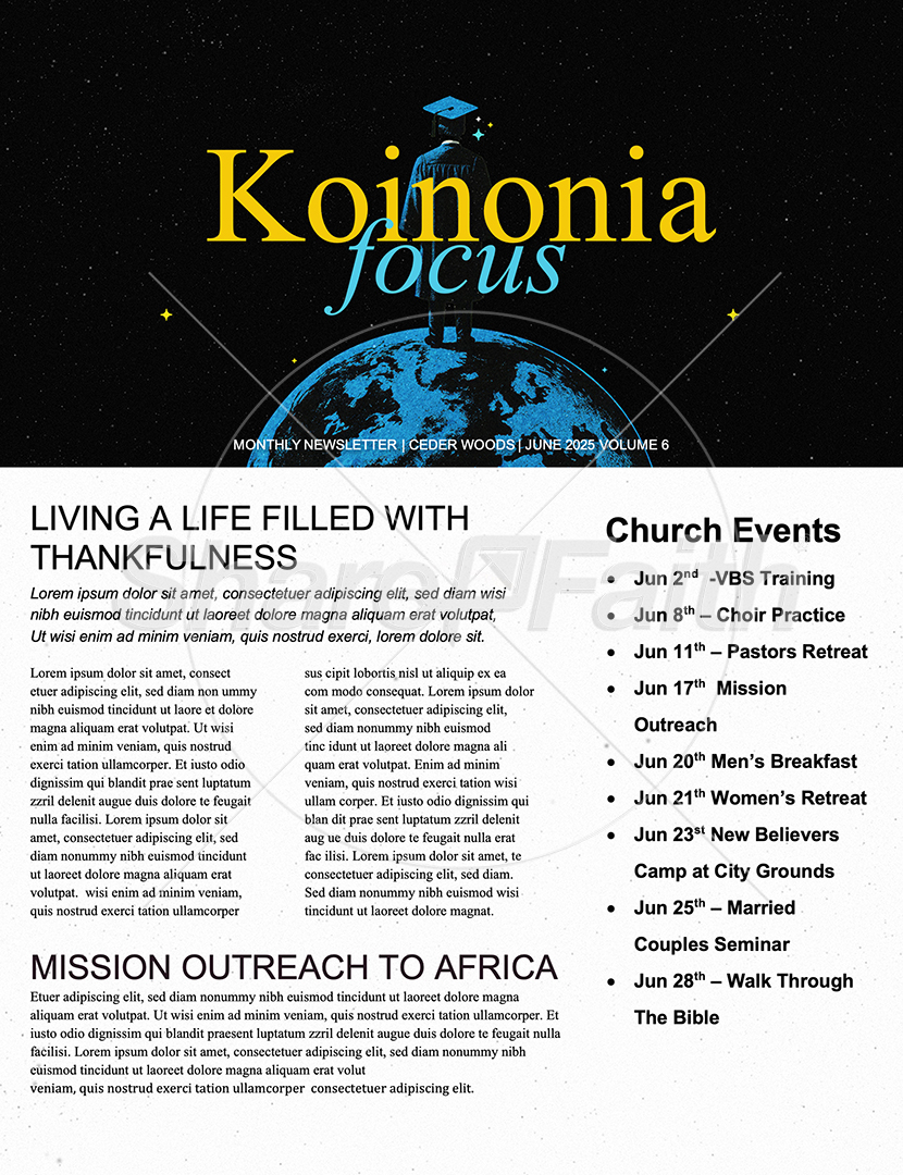 Grad Sunday: Newsletter