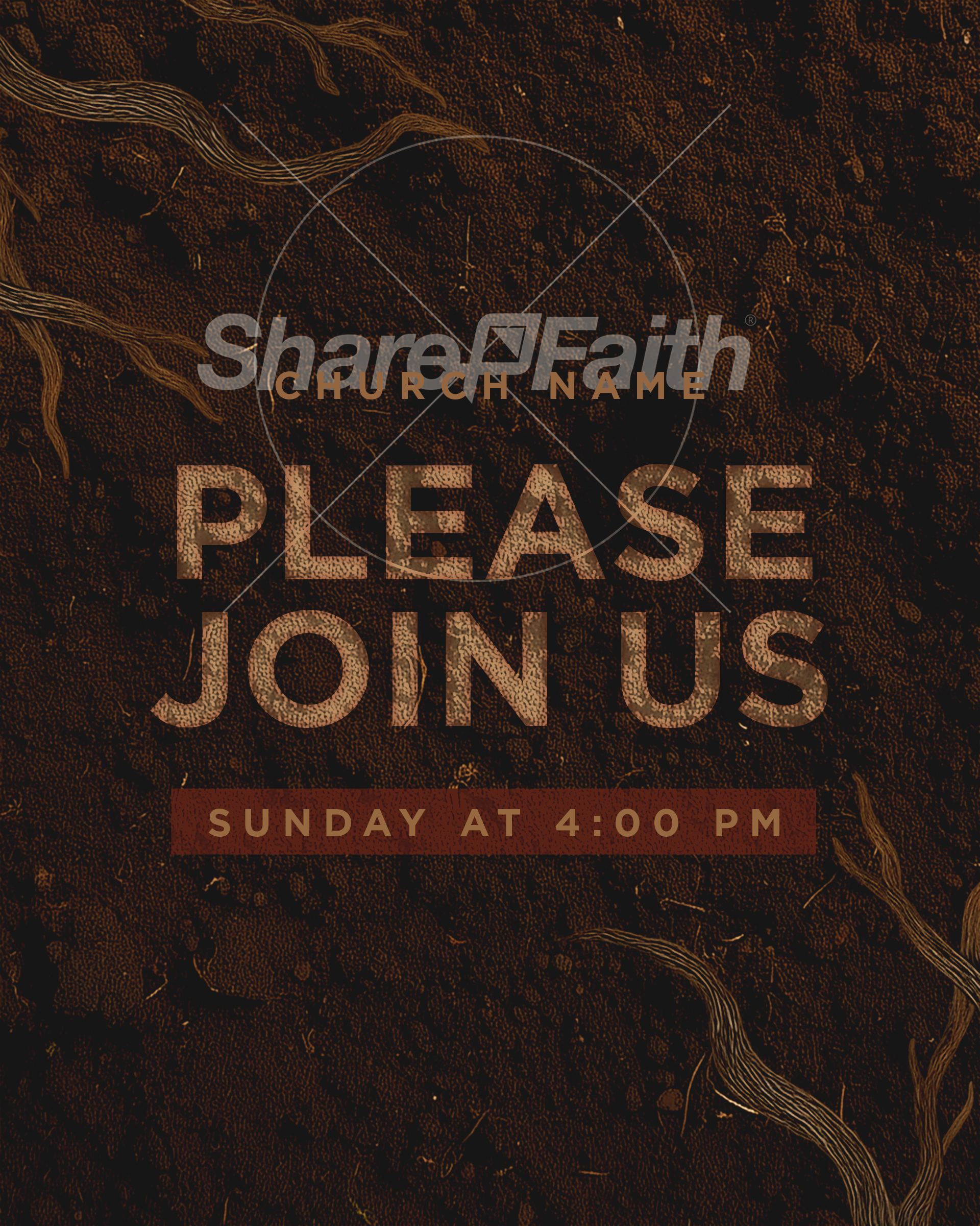 Rooted Rustic Roots – Service Times 3: Social Post