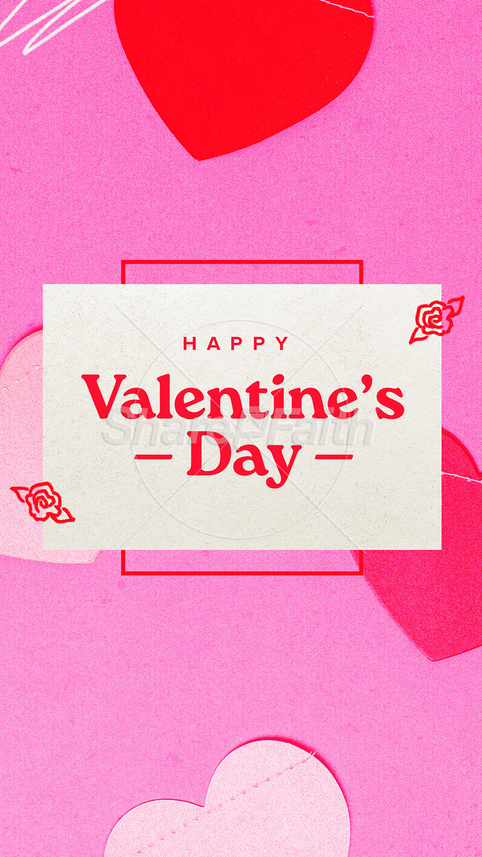 Valentine’s Day Pink Hearts: Social Media Graphics