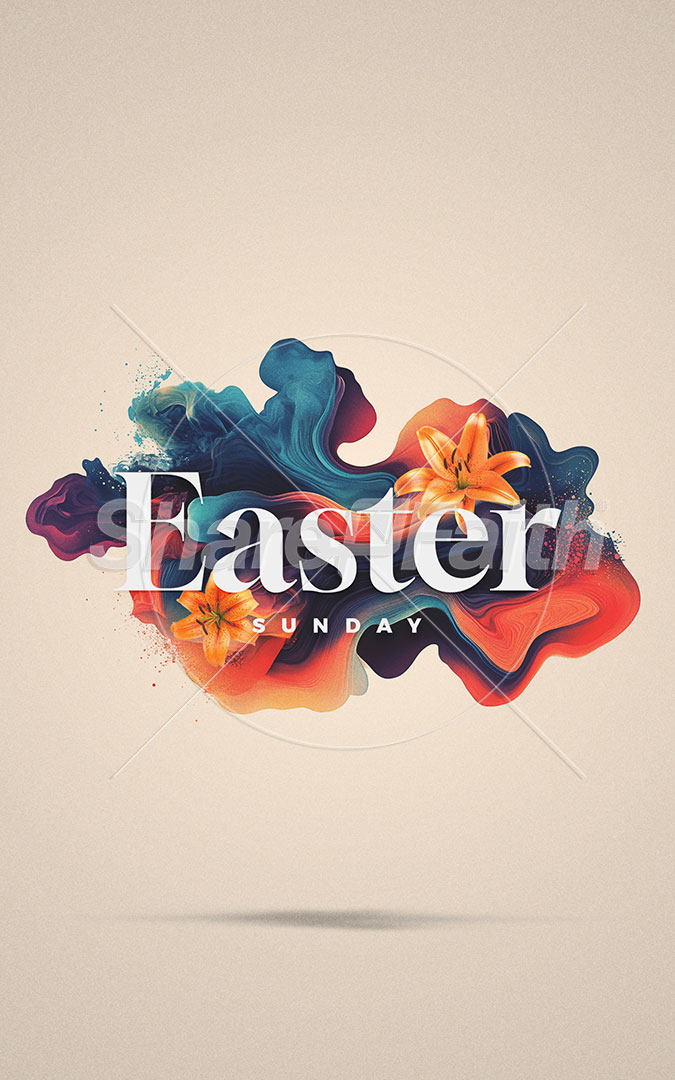 Easter Swirl: Bifold Bulletin Cover