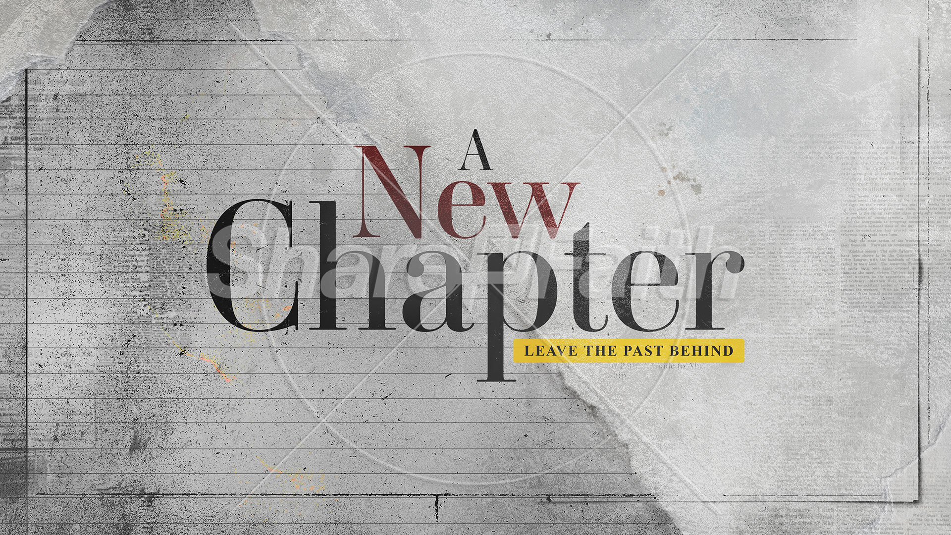 A New Chapter: Title Graphic