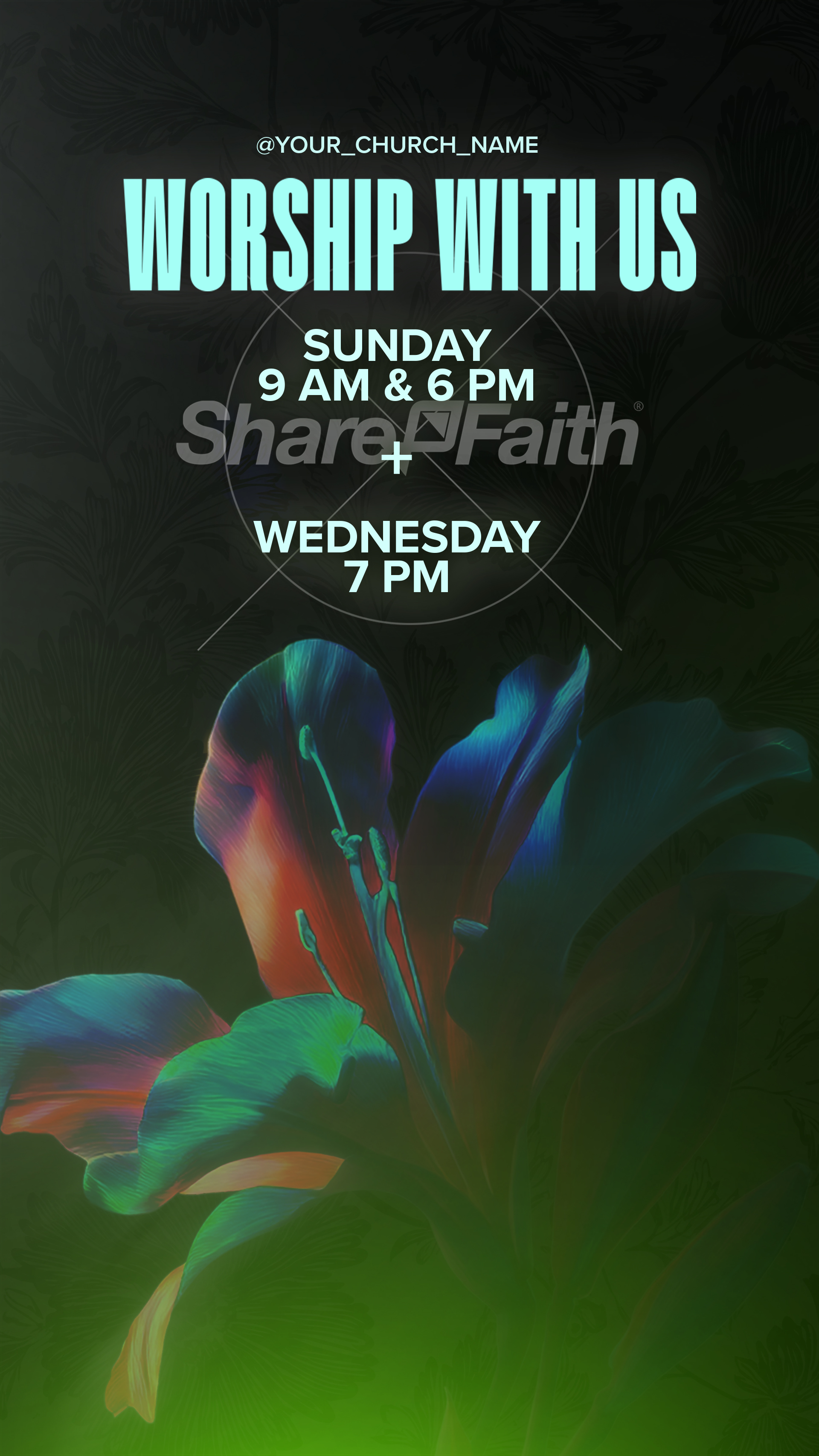 Flourish Neon Flower – Service Times 1: Social Story
