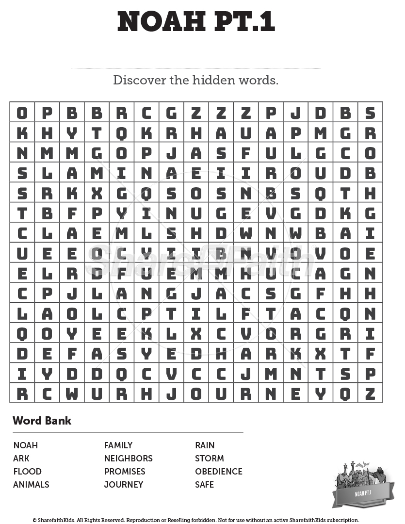 The Story of Noah – Part 1: Word Search