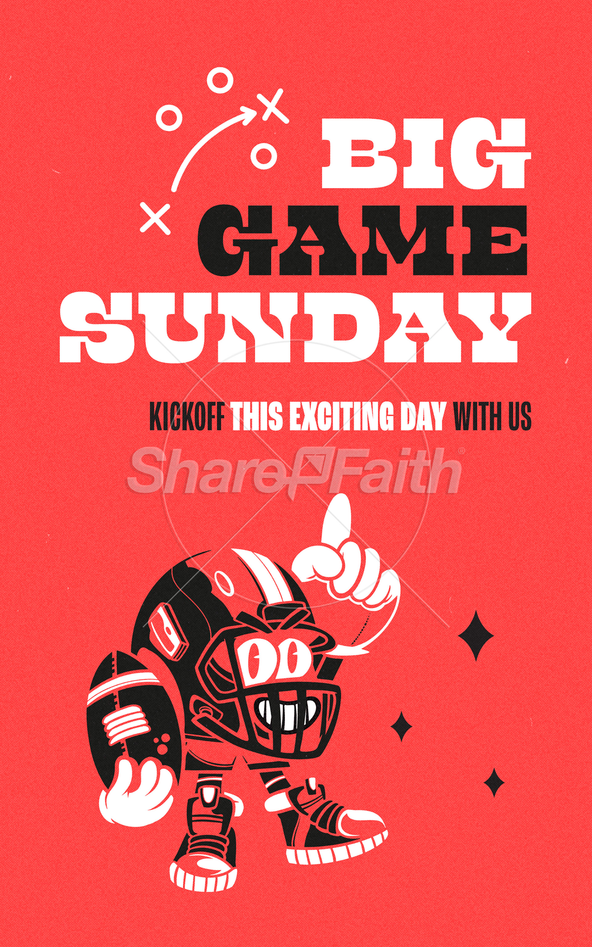 Big Game Sunday: Bifiold Bulletin Cover