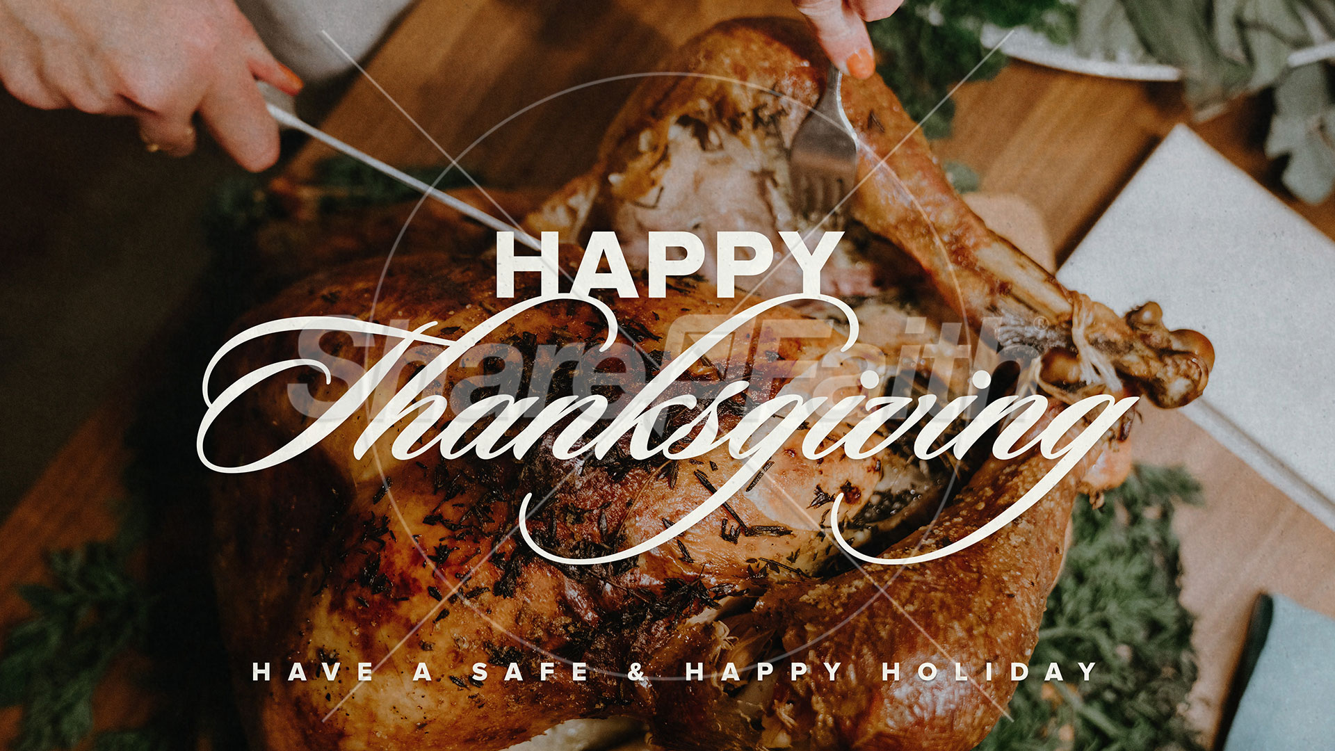 Happy Thanksgiving Turkey Title Graphics