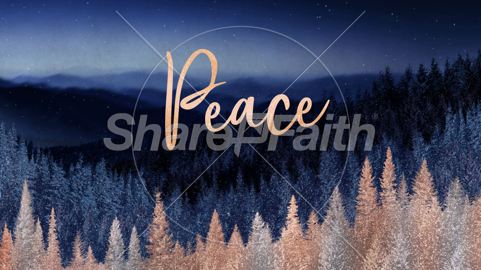 Sparkling Trees Collection: Sparkling Trees Peace