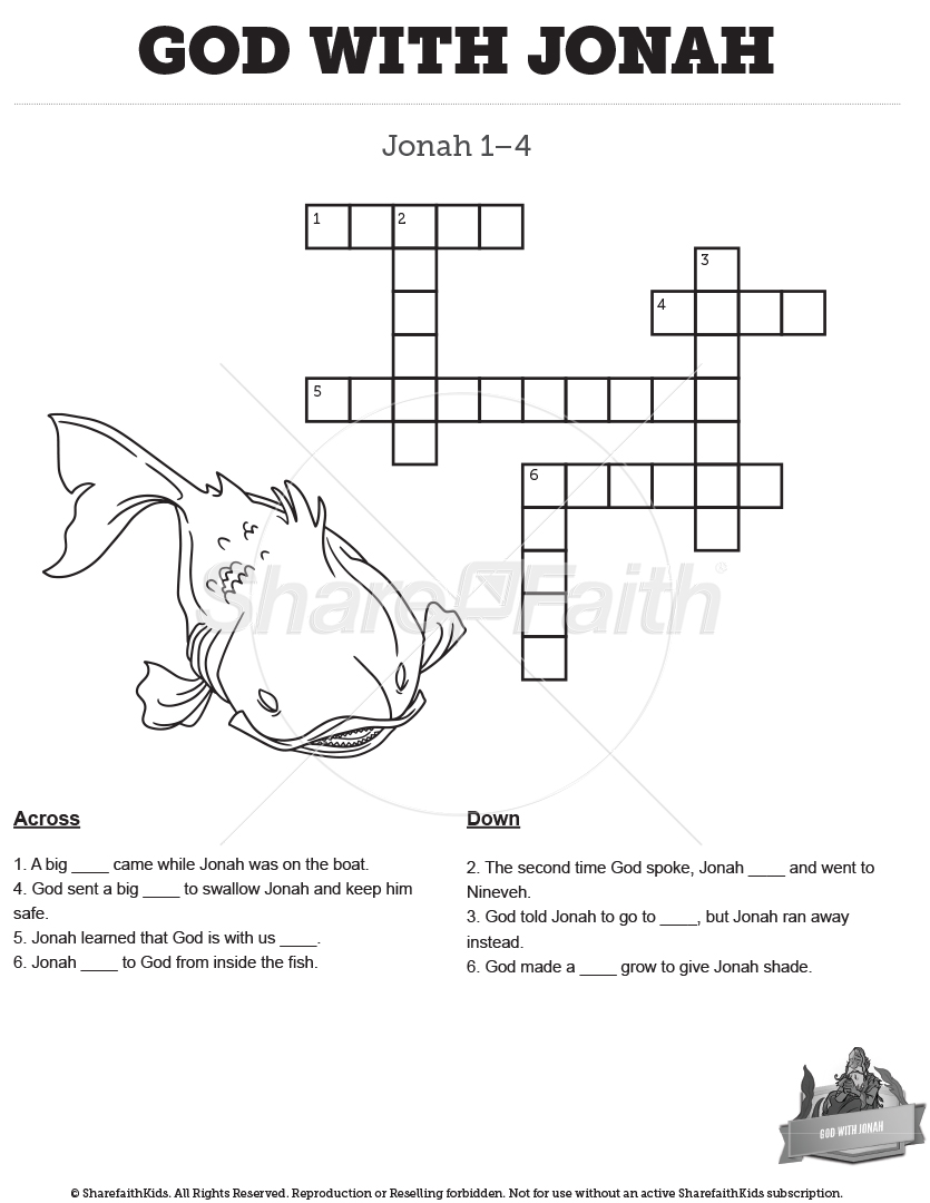 God with Jonah: Crossword