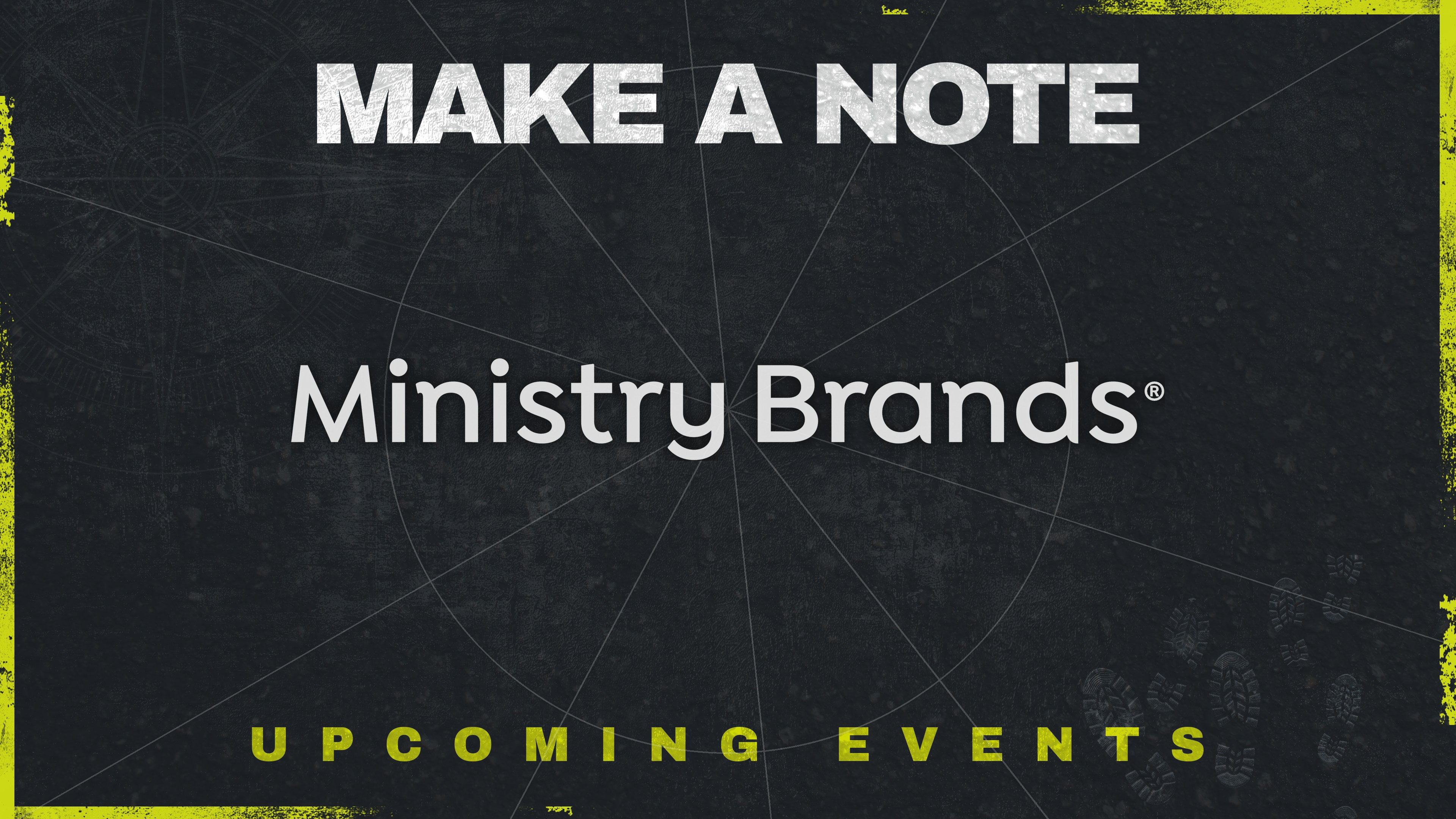 Sent Compass Footprints – Upcoming Events: Title Graphics