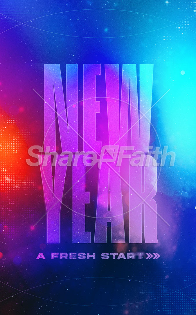 New Year – A Fresh Start: Bifold Bulletin Cover