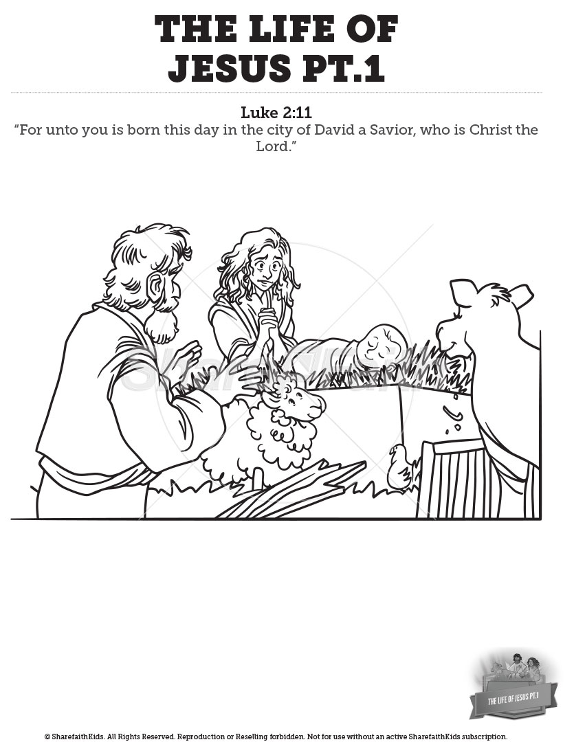 The Life of Jesus – Part 1: Coloring Pages