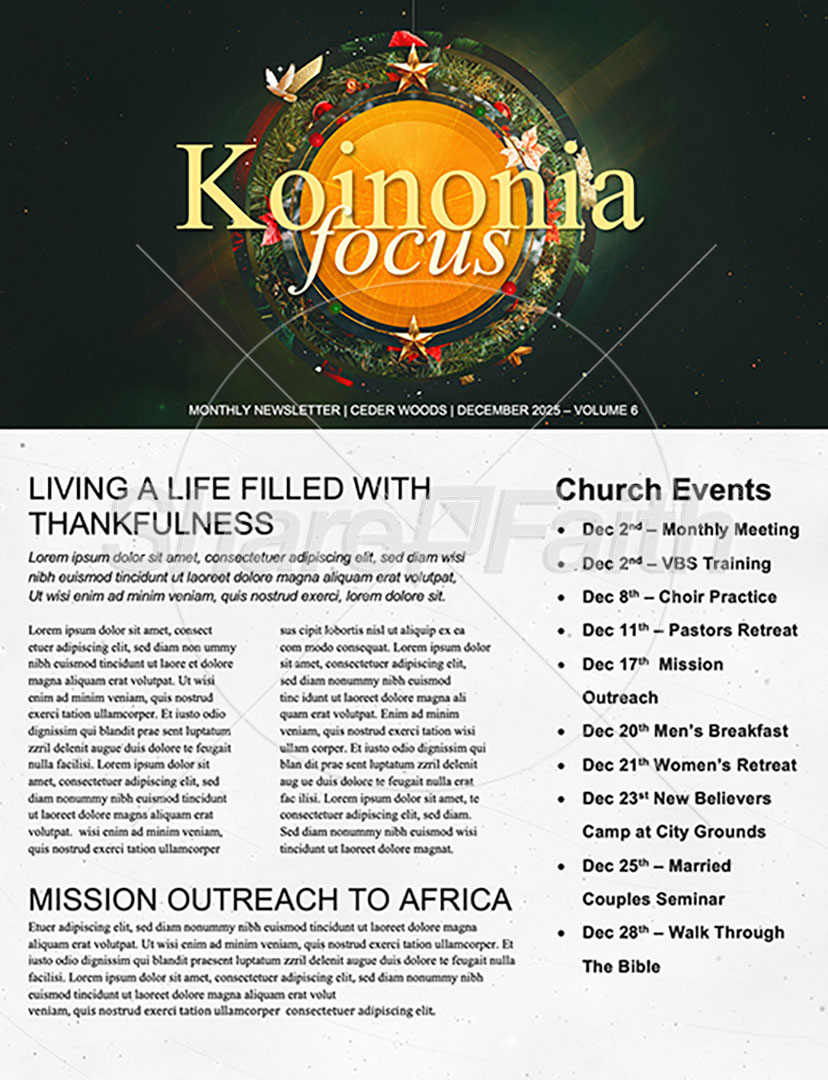 Promised Hope: Newsletter