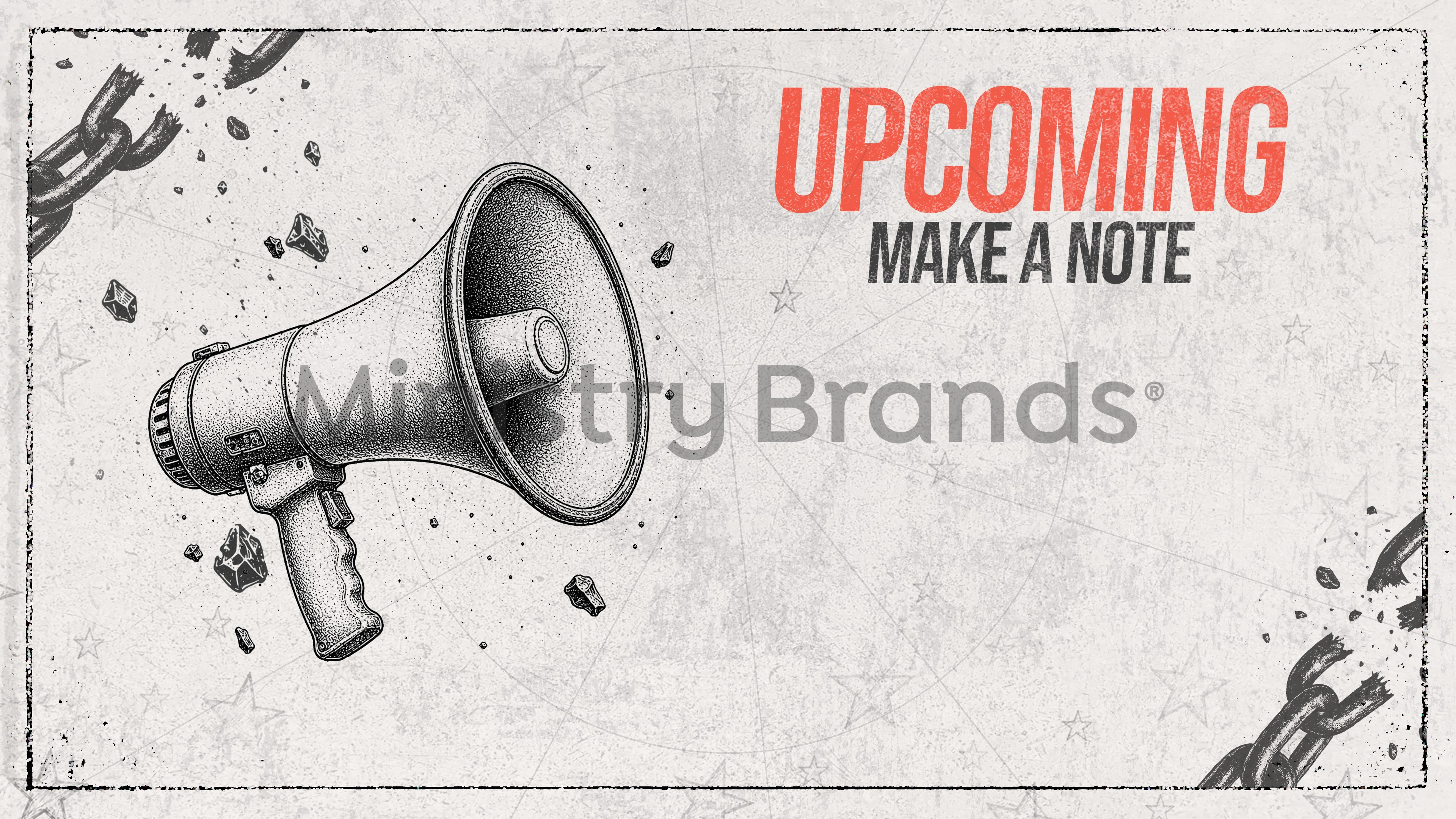 Free People Chain Breaking – Upcoming Events: Title Graphics
