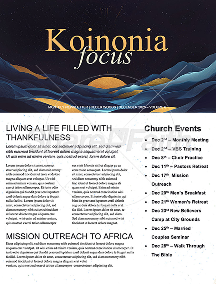Glory: Newsletter