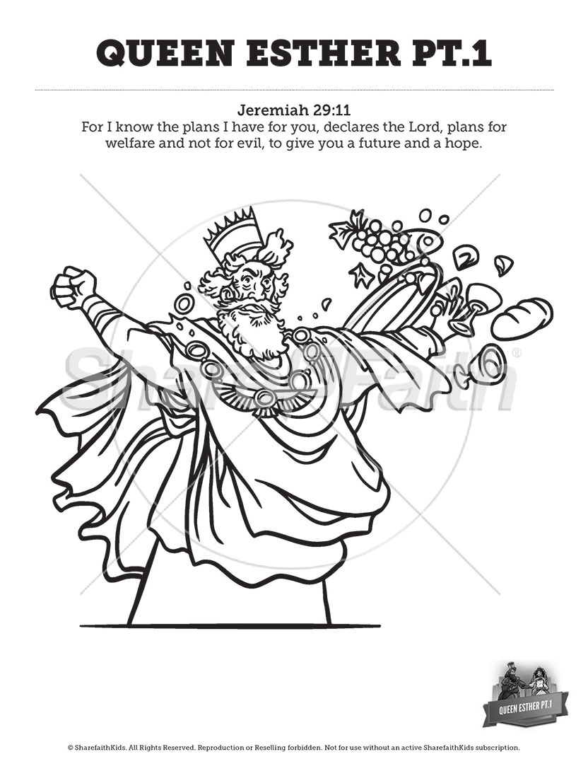 Queen Esther pt.1: Coloring Pages