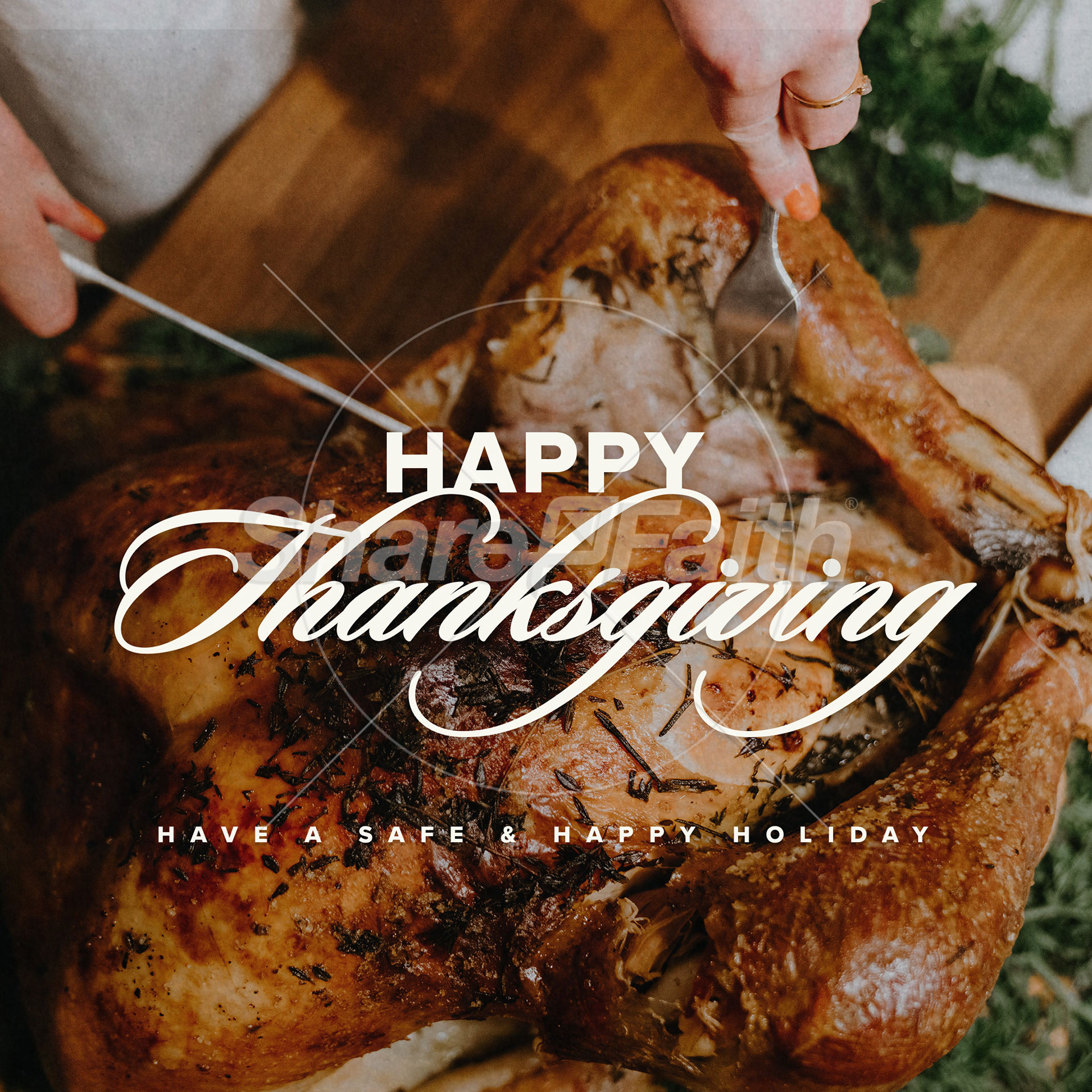 Happy Thanksgiving Turkey Social Media Graphics