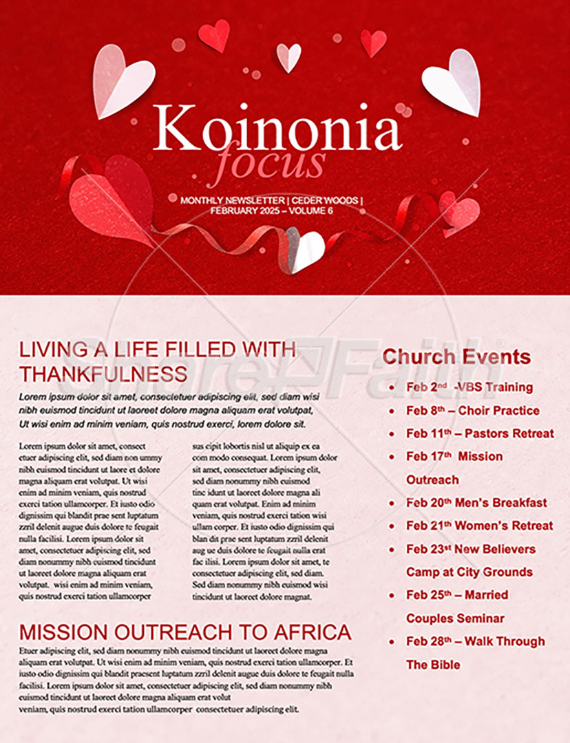 Happy Valentines Day: Newsletter