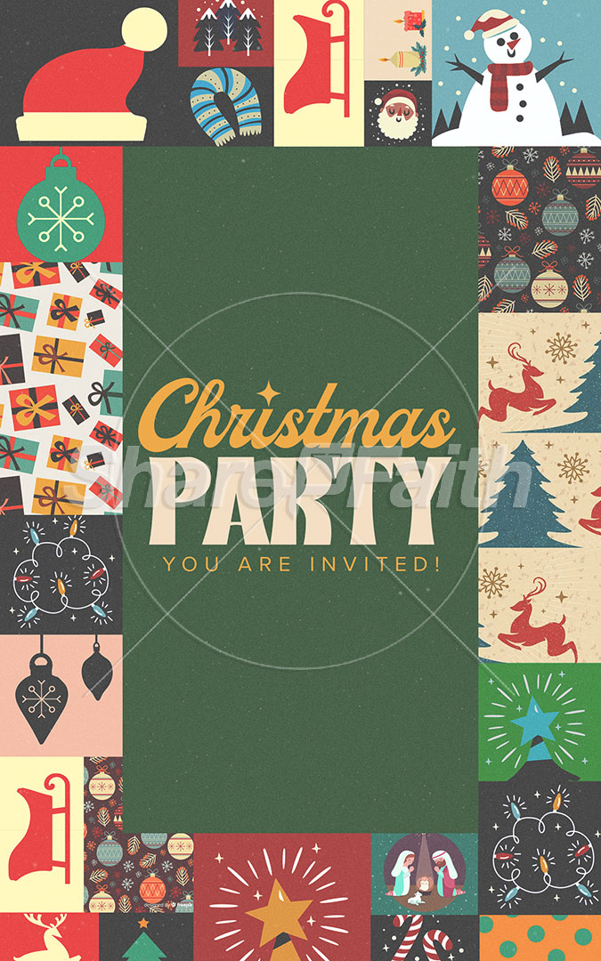 Christmas Party: Bifold Bulletin Cover