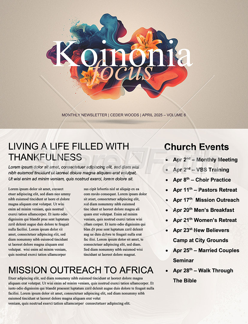 Easter Swirl: Newsletter