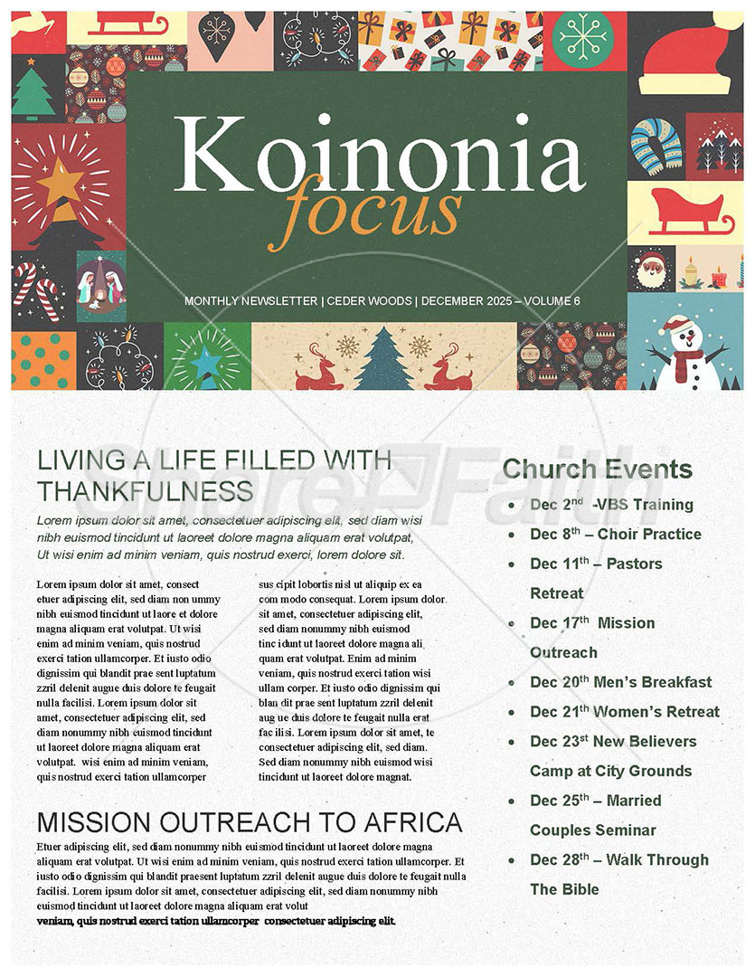 Christmas Party: Newsletter