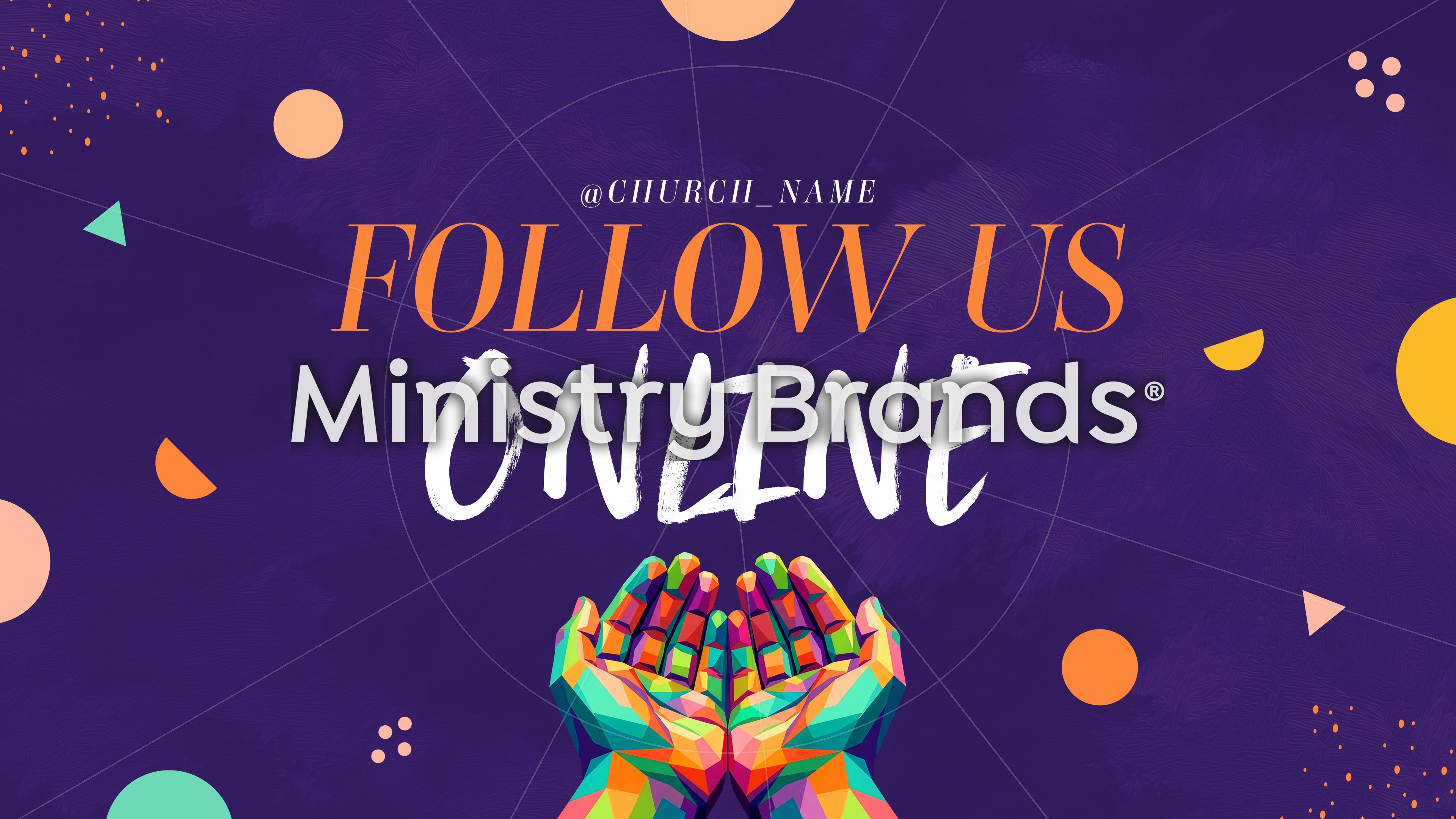 One Body Vibrant Mosaic – Follow Us Online: Title Graphics