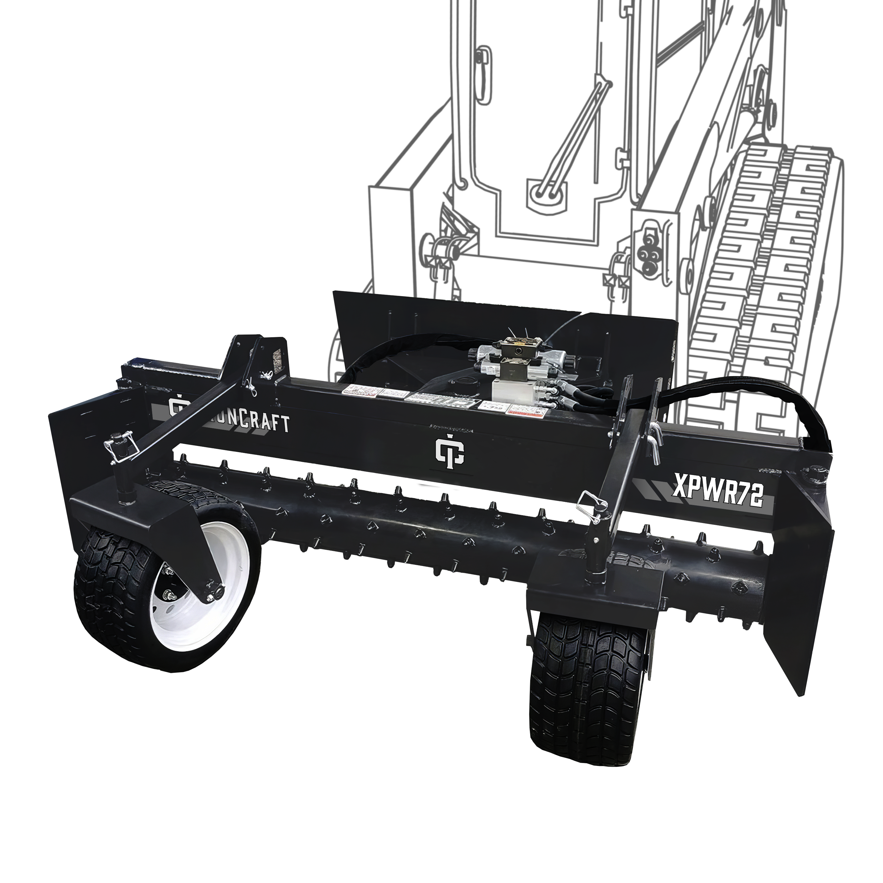 Skid Steer X-Treme Duty Hydraulic Power Rake