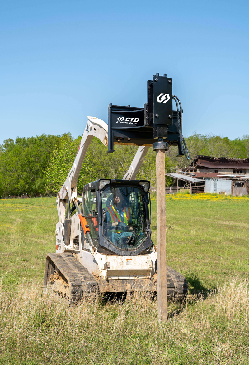 Snow Post Driver Skid Steer X-Treme Duty Post Driver | CID