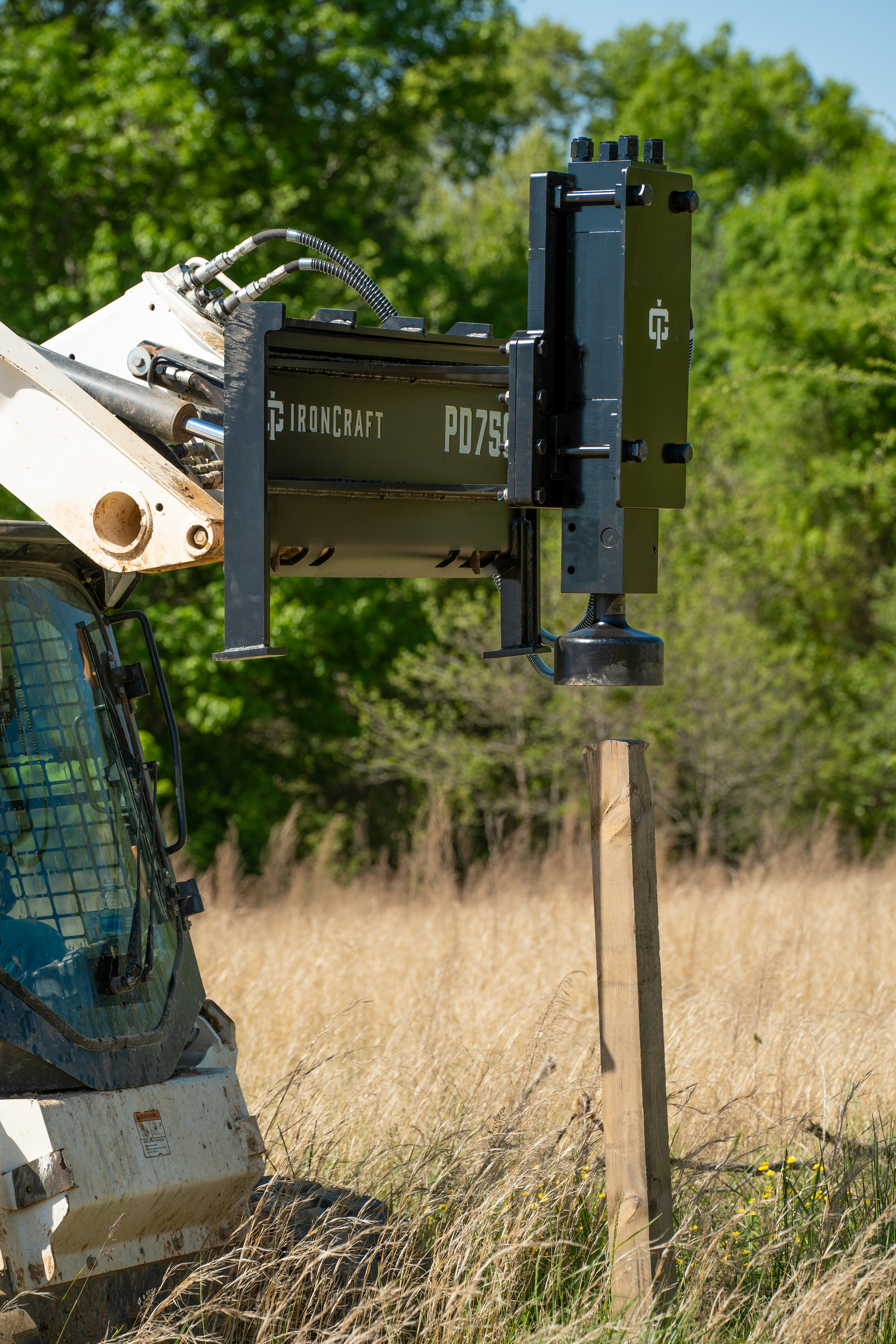 Post Driver Attachment IronCraft Tractor & Skid Steer Attachments
