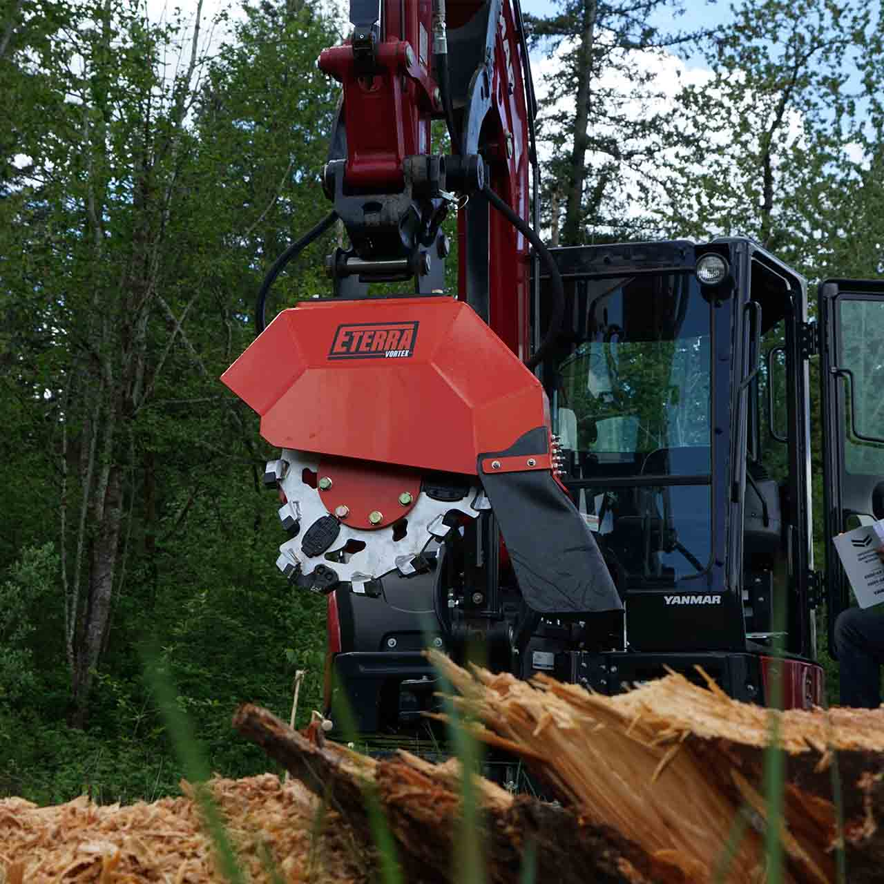 Vortex Excavator Stump Grinder Attachment Vortex Excavator Stump Grinder Attachment