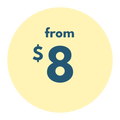 from $8