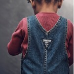 Baby Neutral Vintage Inspired Striped Chambray Overalls - Blue Wash