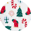 Holiday Pajama Print Festive Friends
