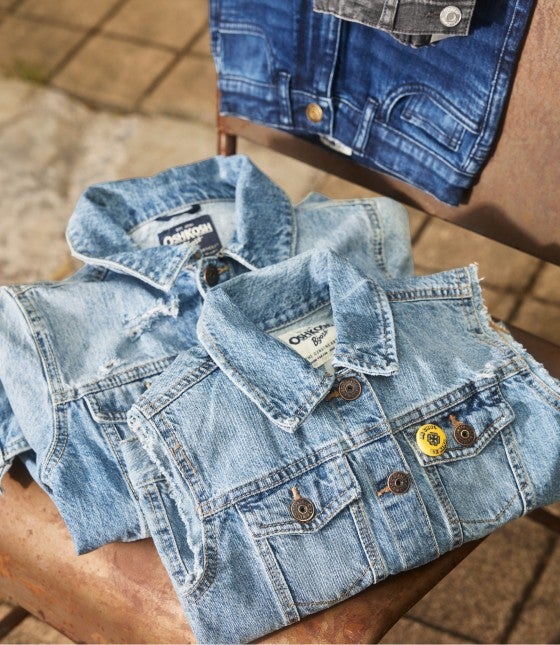 Denim Jackets stacked 