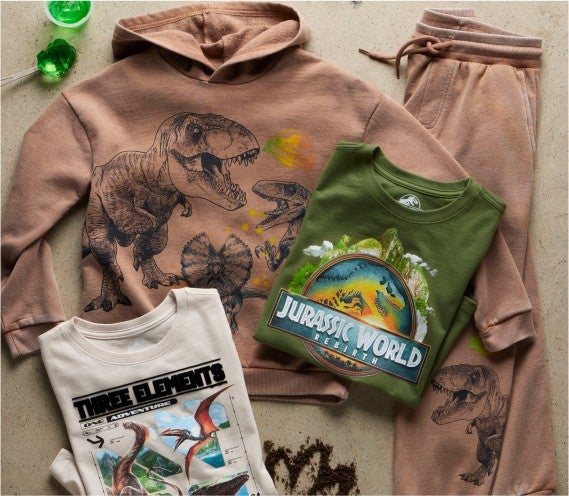 Jurassic World shirt and sweatshirt