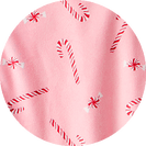 Holiday Pajama Print Pink Peppermints