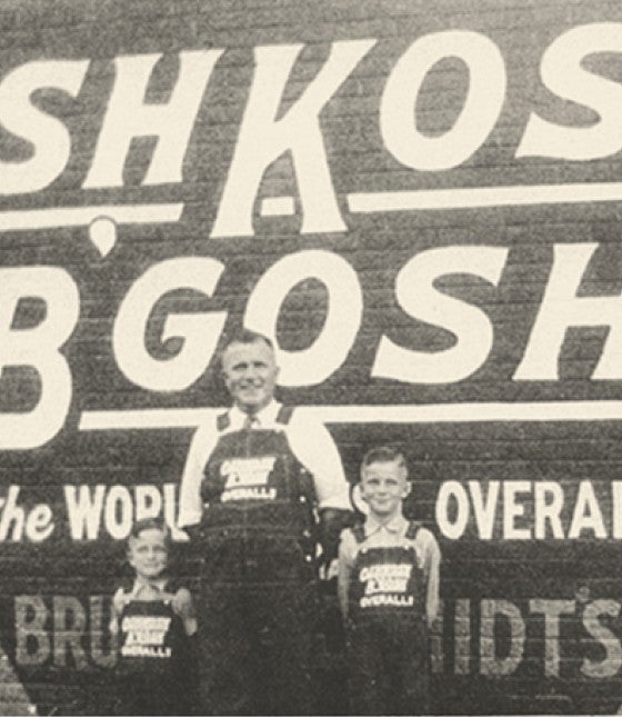 Vintage image of OshKosh B'Gosh World's Best Overalls