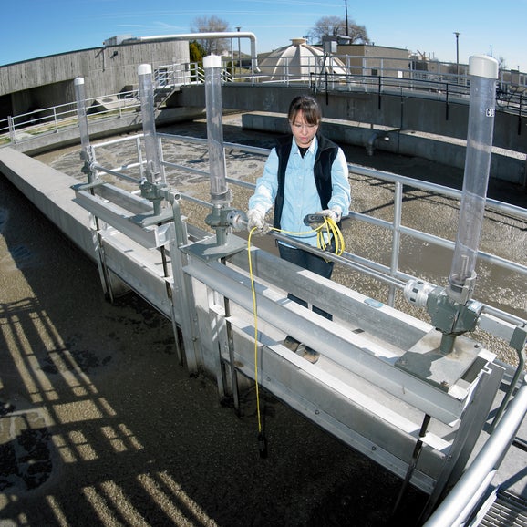 Portable meter and rugged probes are designed to withstand years of use in water treatment plant
