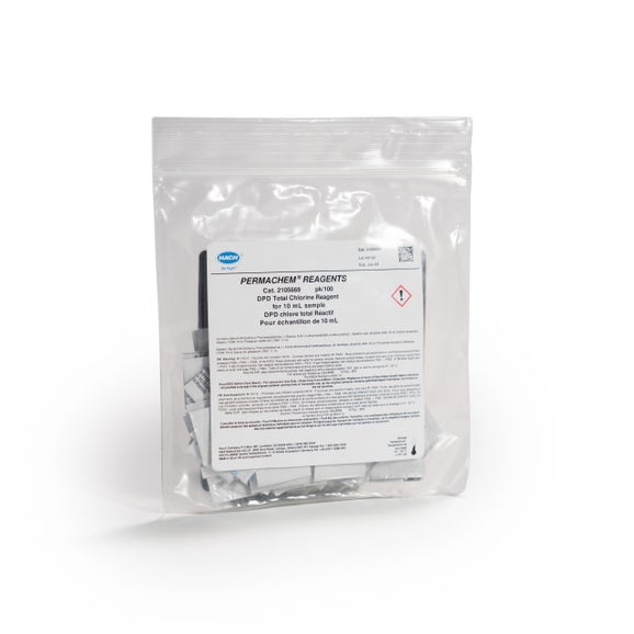 DPD Total Chlorine Reagent Powder Pillows, 10 mL, pk/100