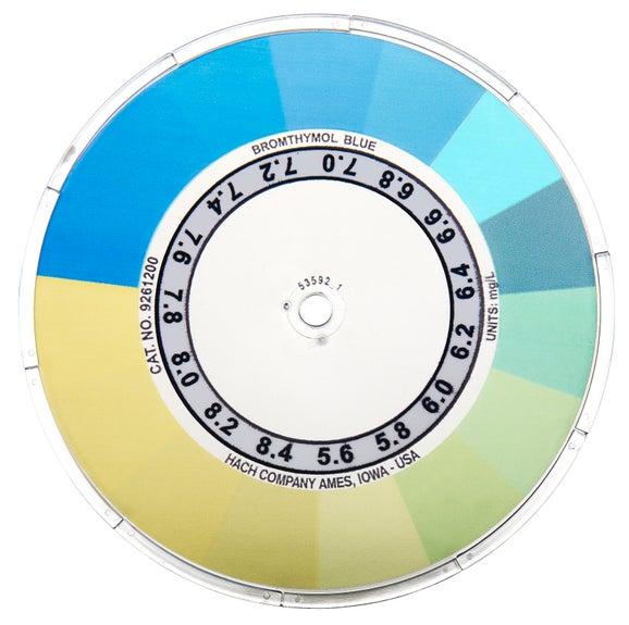 pH, Bromthymol Blue, Color Disc, 5.4-8.4