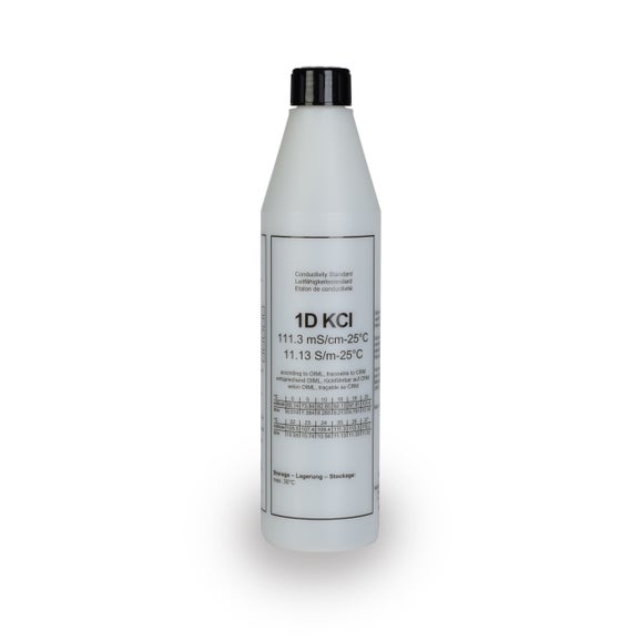 111.3 mS/cm Certified Reference Material CRM OIML Conductivity Standard Solution, KCl 1D, 500 mL